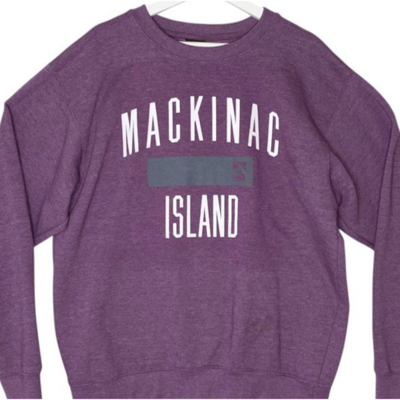 Mackinac Island Crewneck Large Purple Outfitter Trading Co Athleisure - Picture 3 of 6